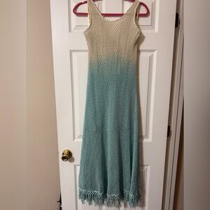 Chic Gradient crochet Maxi cover up